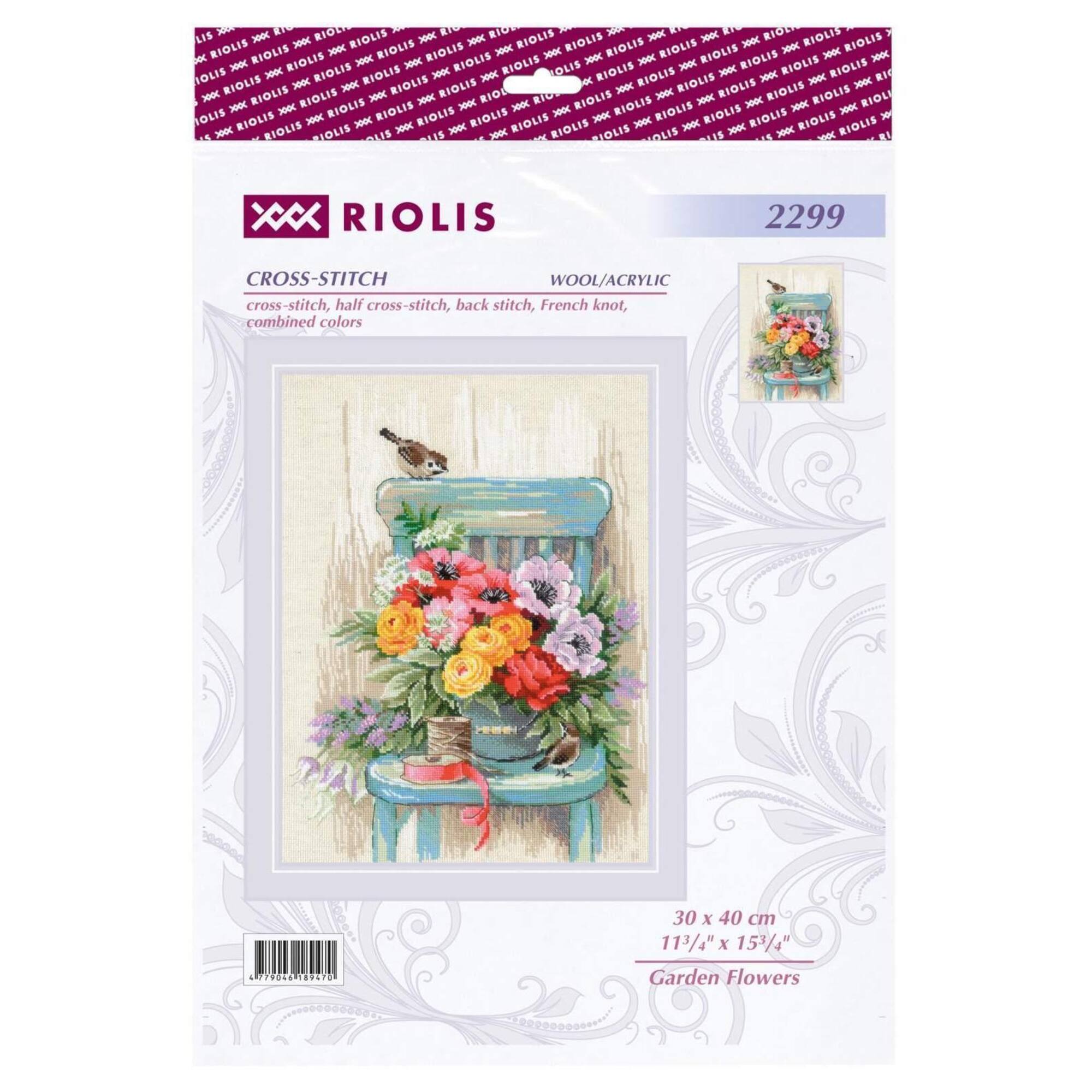 RIOLIS Garden Flowers Counted Cross Stitch Kit